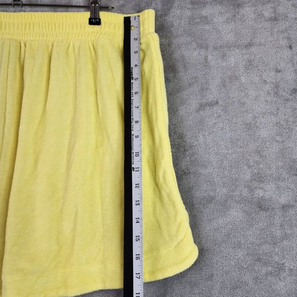 Womens A New Day Yellow French Terry Shorts Pull on 3" Inseam Plus Size 1X - Picture 6 of 8